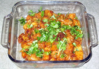 cooked potato curry